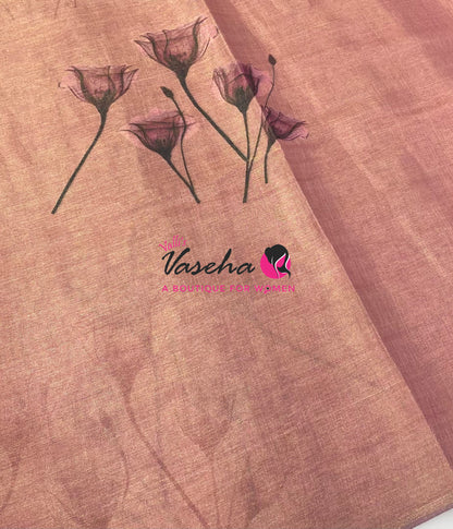 Linen Tissue Saree - VVLTS010