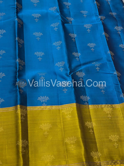 Half Mix - Pure Soft Silk Saree - Long Retta Petta Border with Butta - VVPSS075