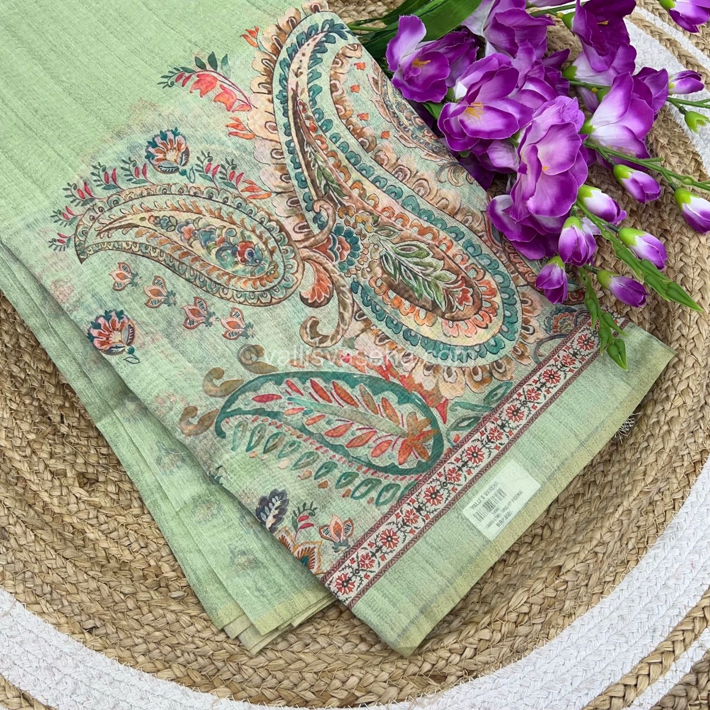 Semi Chanderi Saree - Digital Printed - VVSCD001