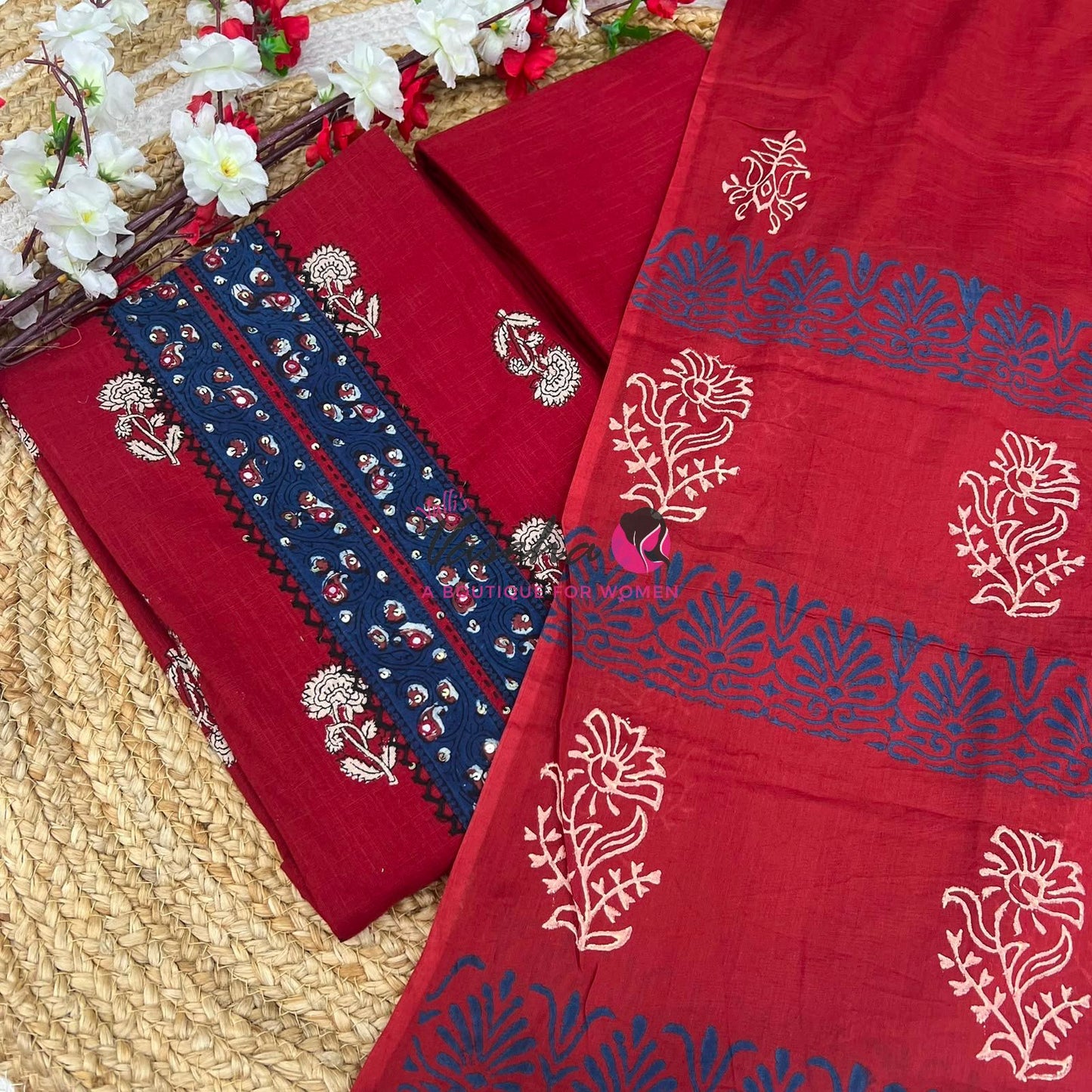 Unstitched Pure Cotton Salwar Material  | VVUSM027
