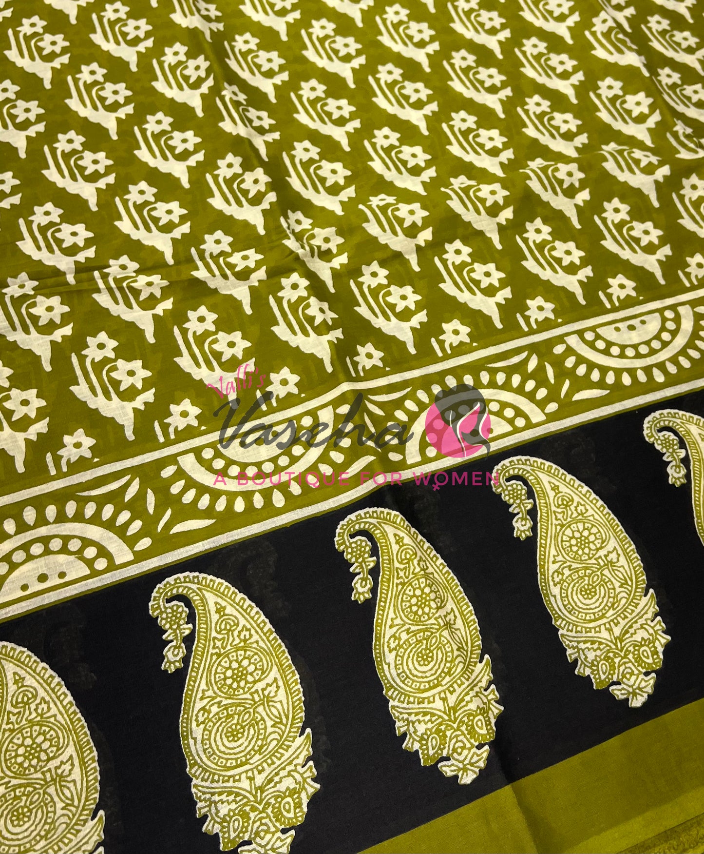 Pure Soft Mul Mul Cotton Sarees - Hand Block Prints - VVMMC010