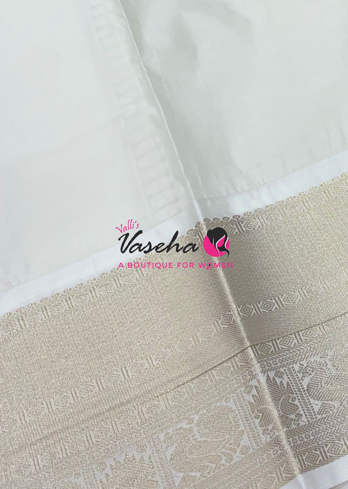 Semi Kanchi Silk  - Dark Pink & Cream  - VVSKS007