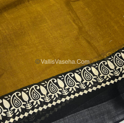 Linen Mixed Cotton Saree |VVLMP001