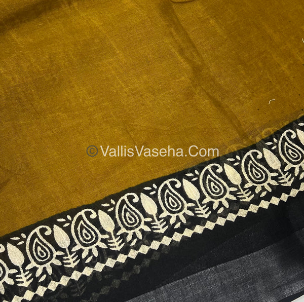 Linen Mixed Cotton Saree |VVLMP001