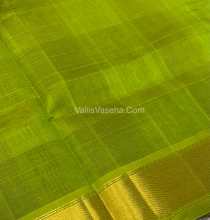 Pure Silk Cotton Saree - Pazhum Pazhamum Checks Design - VVPPSC02