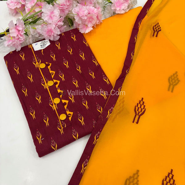 20%less - Offer Unstitched Material - Pure Cotton Material - VVDUM002