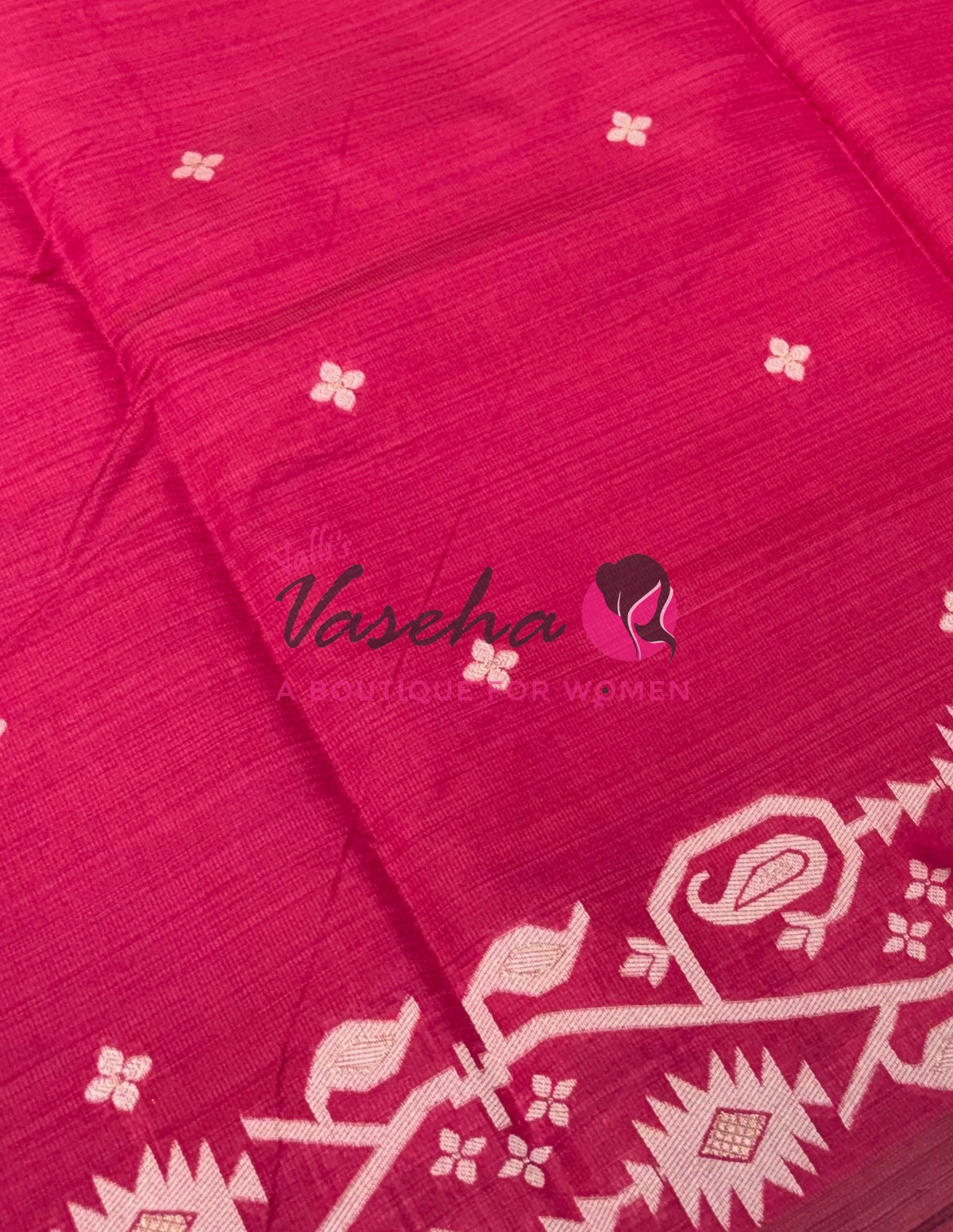 Semi Gicha Tussar Silk - Pink Shade - VVGTS002
