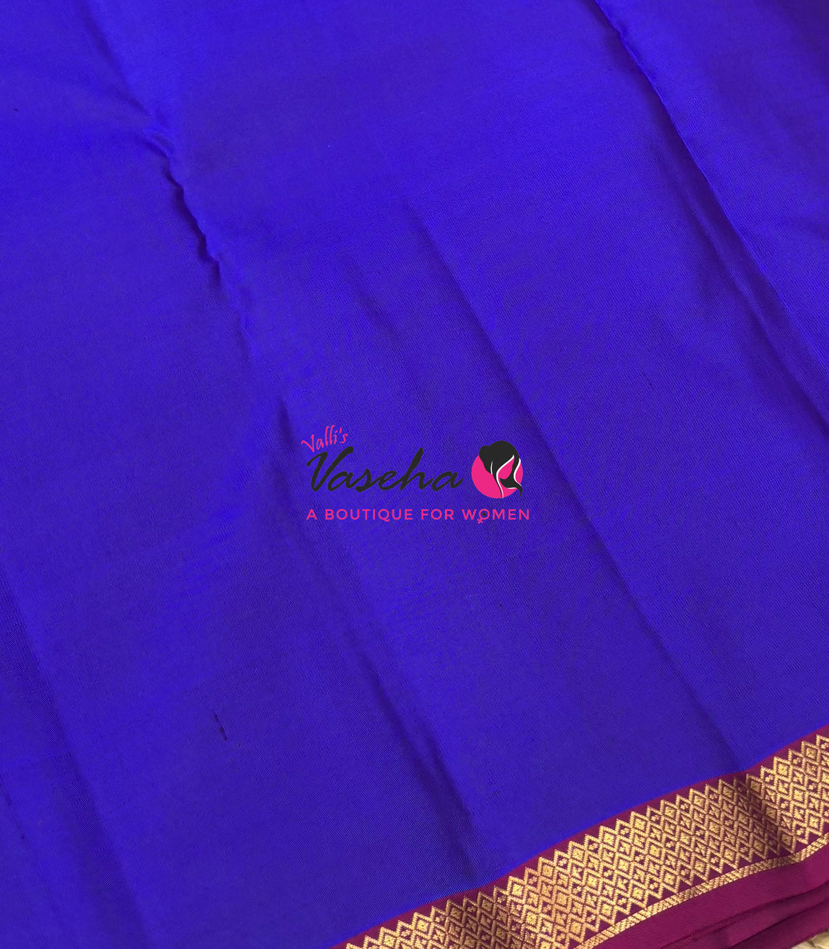 Pure Soft Silk Saree  - Violetish Blue With Pink Combo - VVPSS146