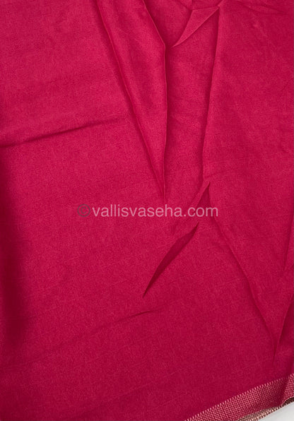 Premium Viscose Georgette Saree - Bandhini Design - Pinkish Red Shade - VVPVG001