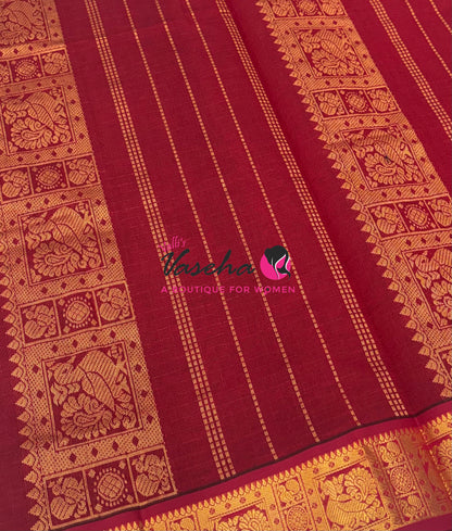 Semi Silk Cotton Saree | Lakshadeepam Design |VVSSC009
