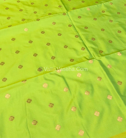Semi Soft Silk - Border less - Pista Green Shade -VVSSS007