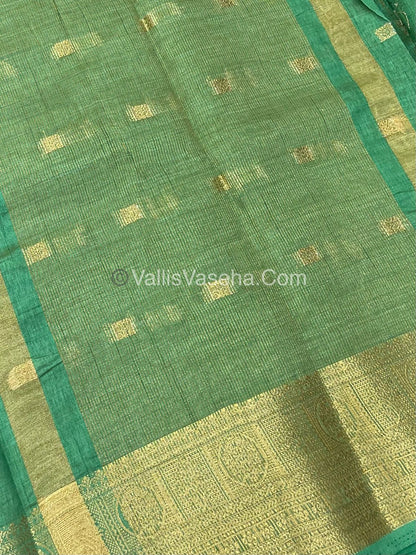 Semi Tussar Silk Saree |Sea Green shade |VVSTS045