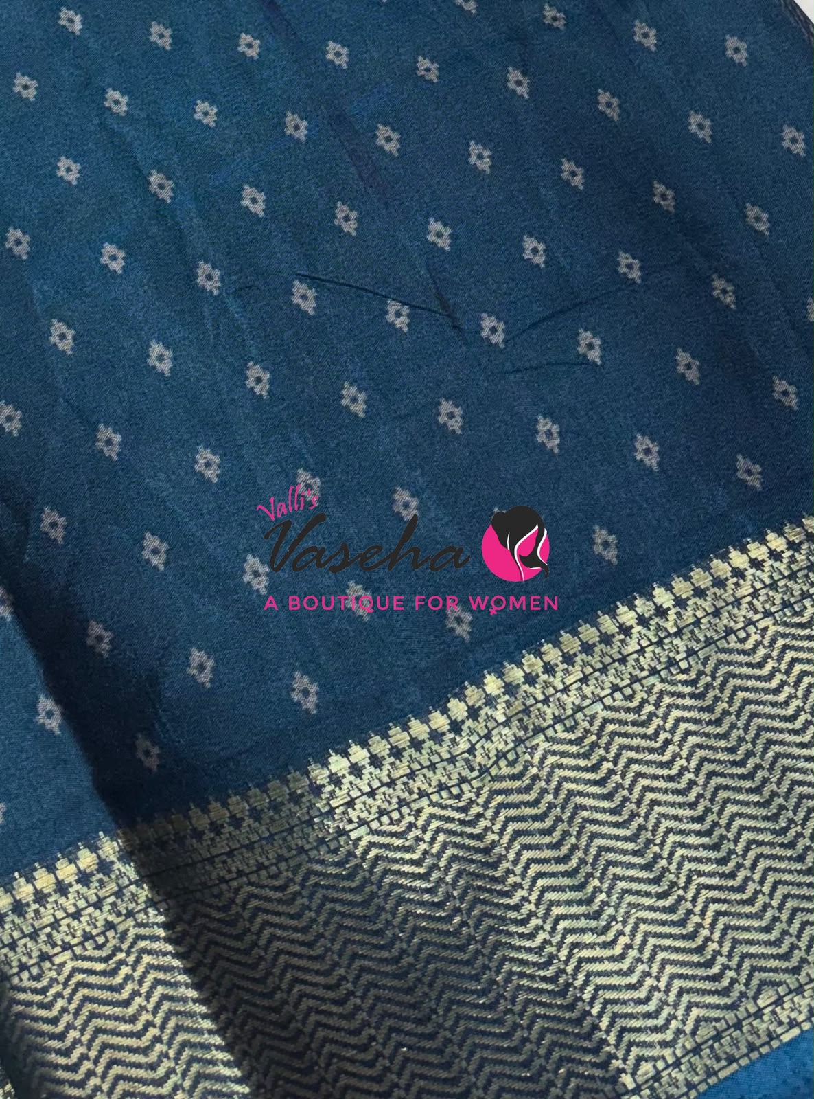 Casual Wear - Semi Patola Silk -  Blue & Blue Shade - VVSPS001