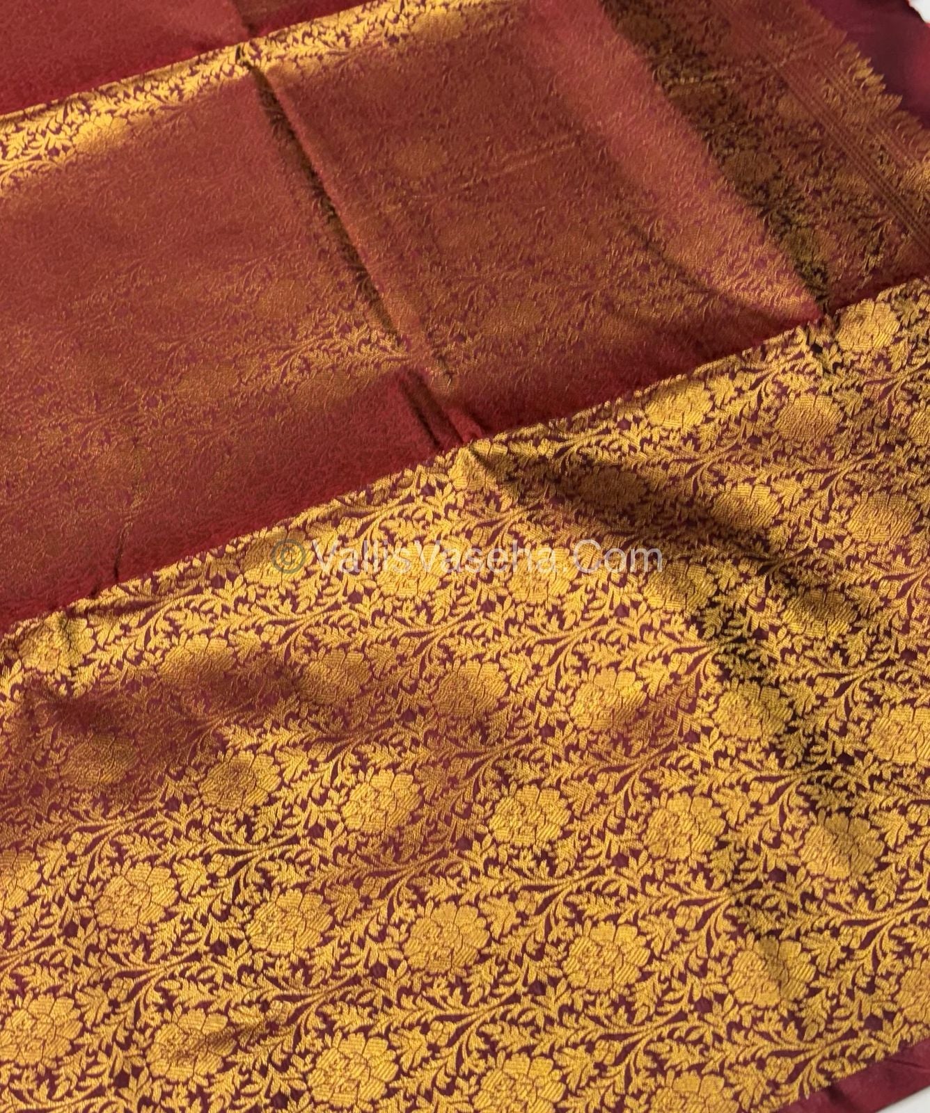 Semi Soft Silk - Maroon Shade -VVSSS033