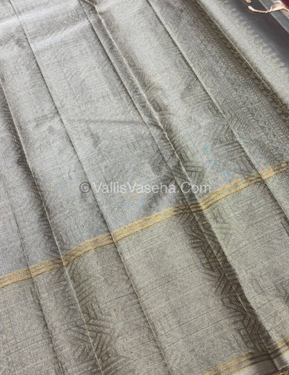 Half Mix - Pure Soft Silk Saree - Long Retta Petta Border with Butta - VVPSS076