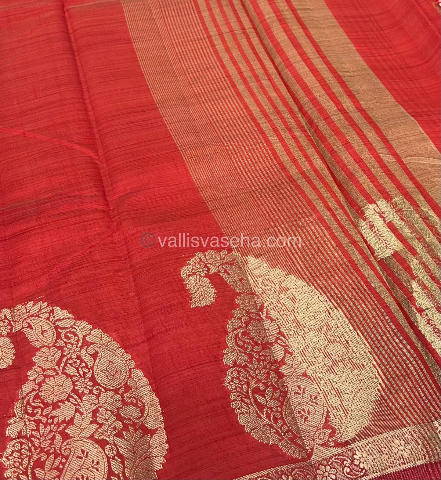Semi Tussar Silk - Reddish Merun Shade - VVSTS002