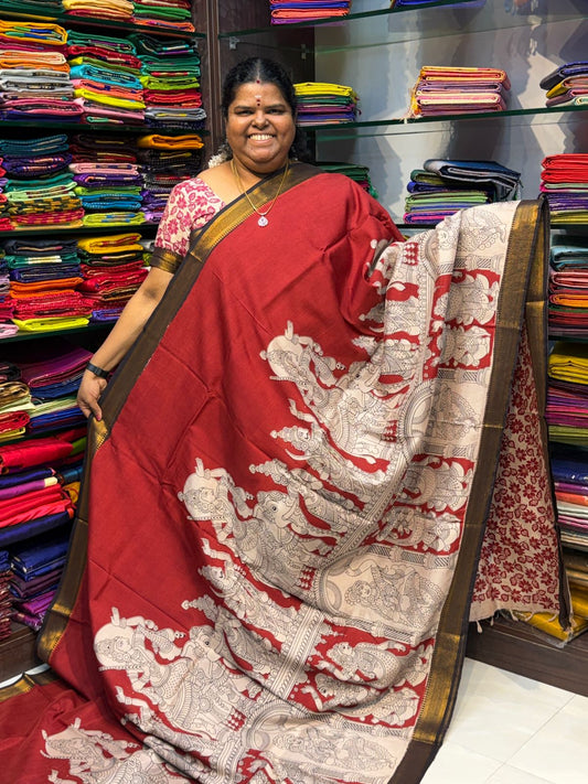 Chennur Silk | Kalamkari Prints | VVCKS006