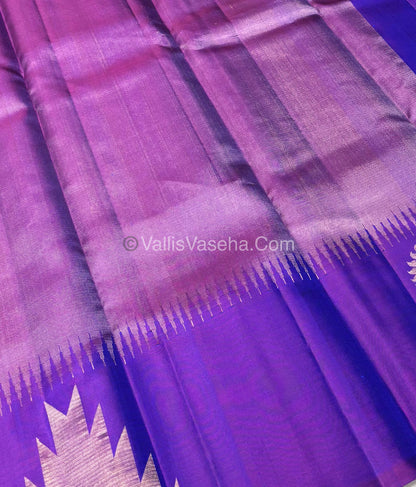 Pure Soft Silk Saree - Jothika Hit design - Violetish Purple - VVPSS011