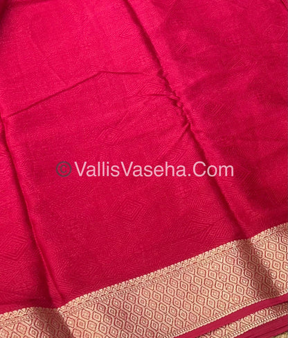 Semi Viscose / Semi Mysore Crepe Silk Variety - Embossed Design - VVSMC002