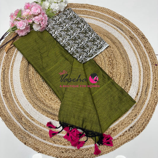 Budget Friendly Sarees - Casual Wear Sarees - Khadi Cotton Sarees - VVKCS028
