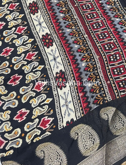Mashmelow - Chiffon / Georgette Saree - Black Shade - VVMMS001