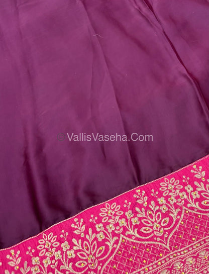 50% less - Offer Saree - Grape Silk Saree - VVDS003