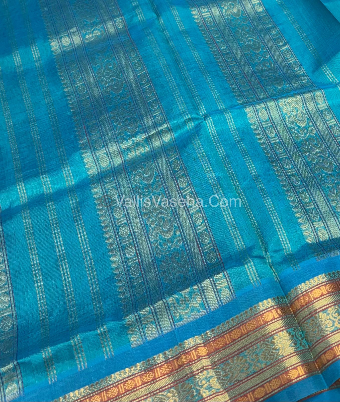 20% Offer Saree  - Pure Korvai Silk Cotton Sarees  - VVDS004