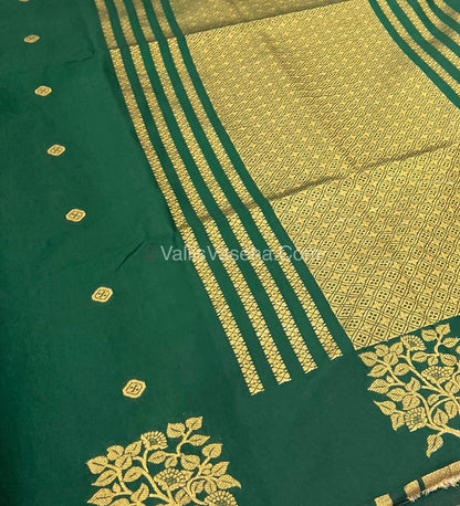 Mulberry Semi Silk - Dark Green Shade - VVMSS002