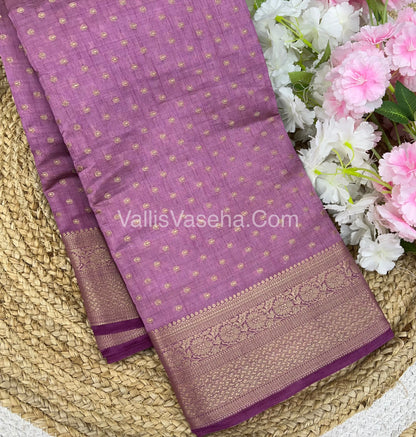 Semi Tussar Silk  - Onion pink Shade  - VVSTS015