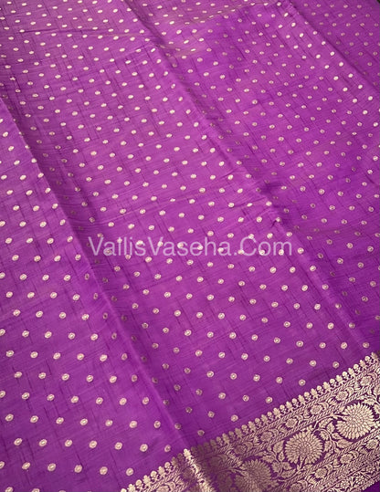 Semi Tussar Silk  -Purplish Pink Shade  - VVSTS015