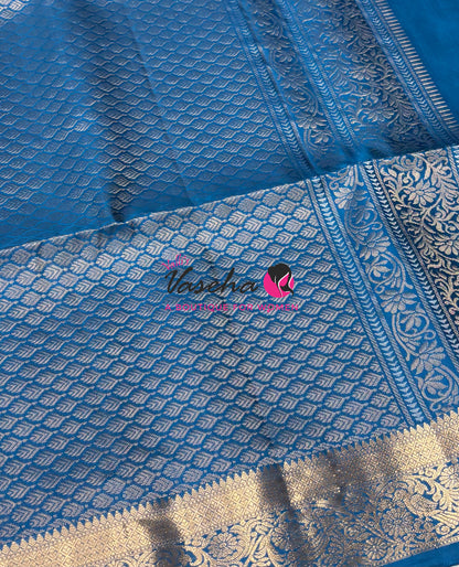 Pure Soft Silk Saree - Kanchi Border - Ramar Blue Shade  -  VVPSS033