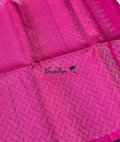 Pure Soft Silk Saree  - Purple With Pink Combo - VVPSS139