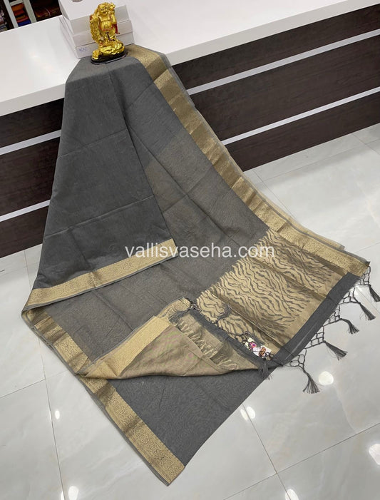 Chanderi Mixed Cotton Saree  - VVCMC001