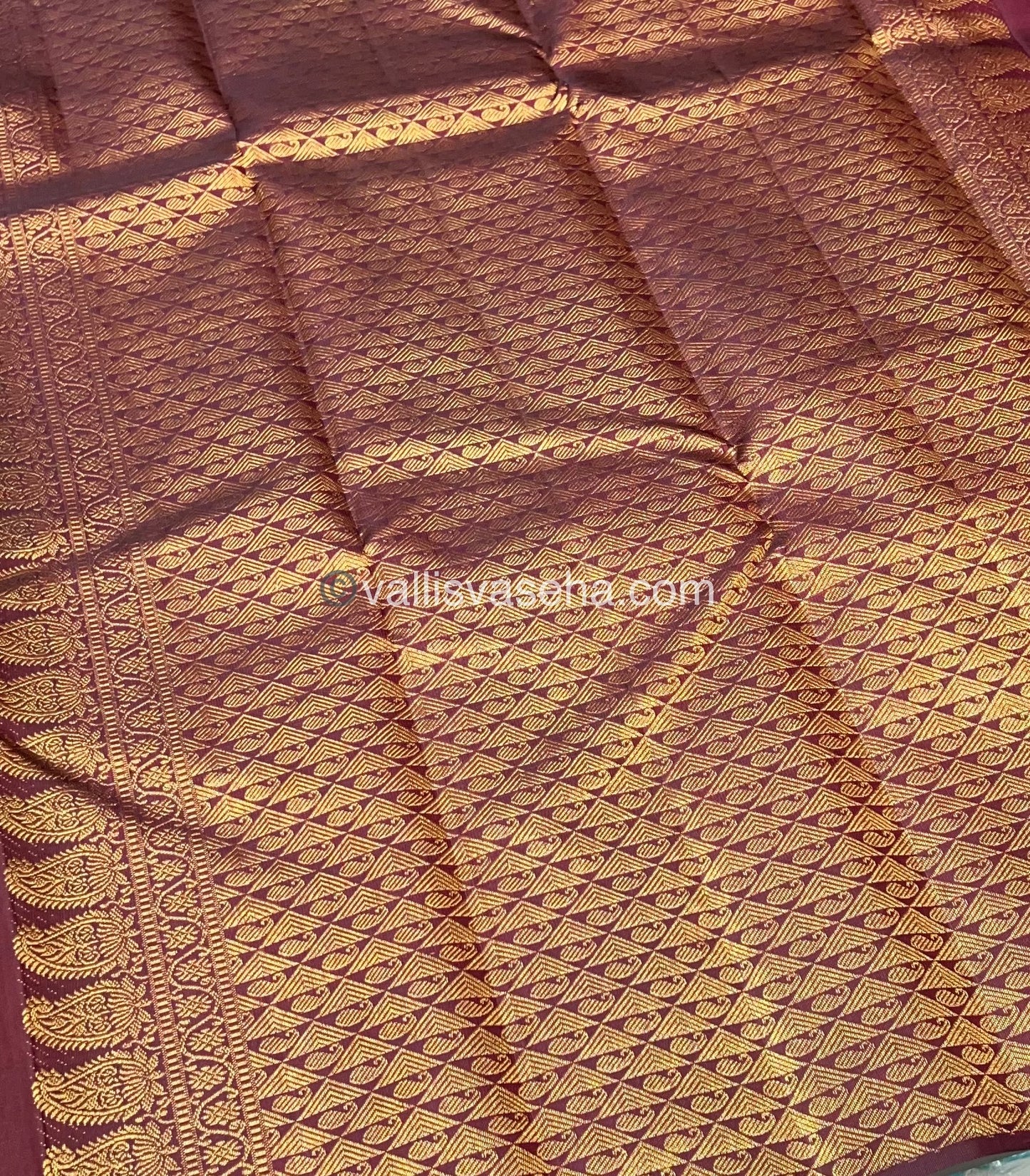 Pure Kanchipuram Silk Saree - Pazhum Pazhamum Checks - VVPS017