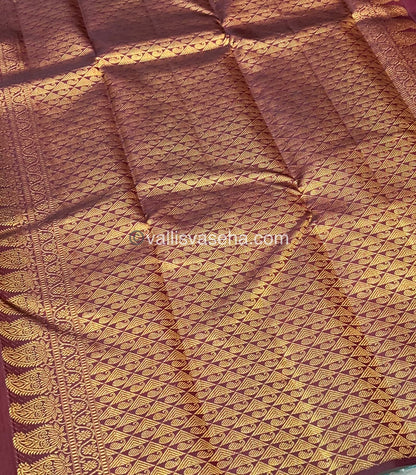 Pure Kanchipuram Silk Saree - Pazhum Pazhamum Checks - VVPS017