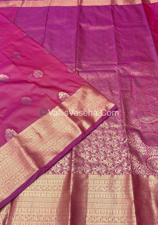 Semi Kanchipuram  Silk - Vairavoosi Pattern  - VVSKS001