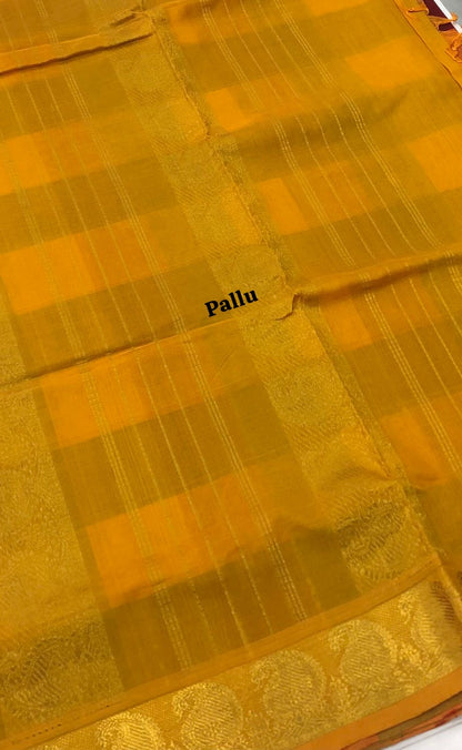 10 yards - Pure Silk Cotton - Pazhum Pazhamum Checks - VVTYSC001