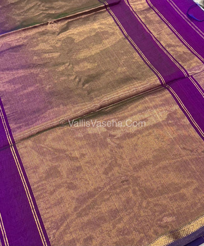 Pure Maheshwari Silk Cotton Saree - Dual Color Combo - VVMSC001