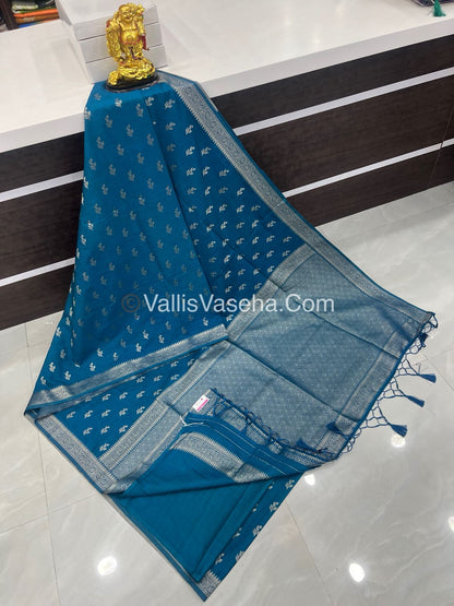 Banarasi - Heritage Silk - Semi Kathan Silk - Blue Shade - VVBHS003