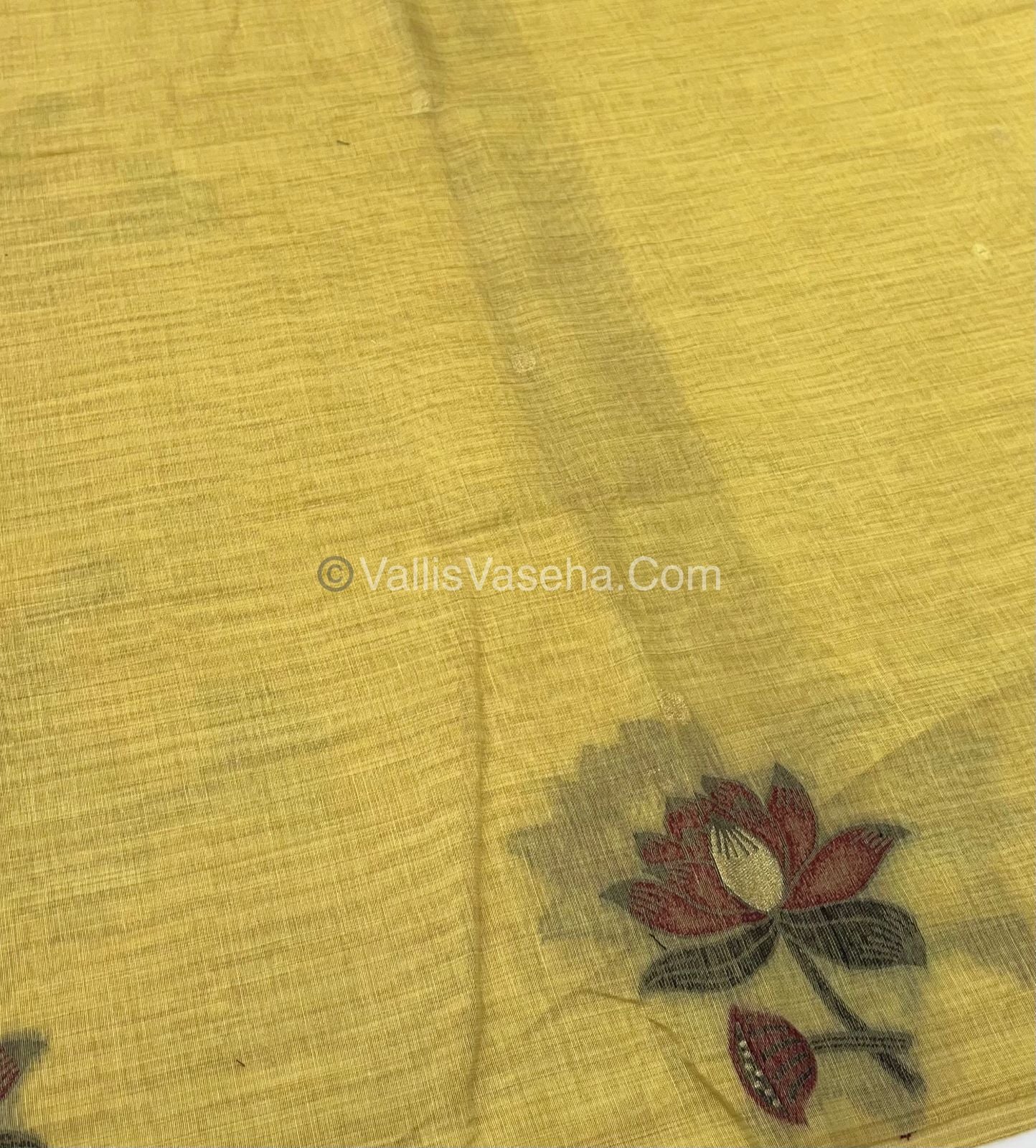 Muga Cotton Saree - Contrast Blouse - VVMCS001