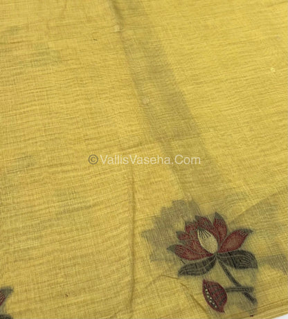 Muga Cotton Saree - Contrast Blouse - VVMCS001