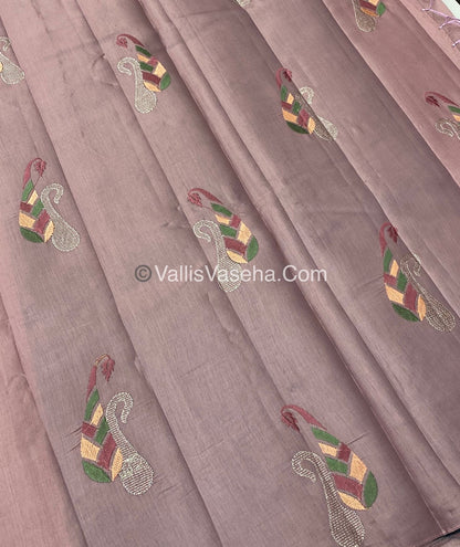 Butter Silk - Onion Pink & peacock Blue Combo - VVBS002