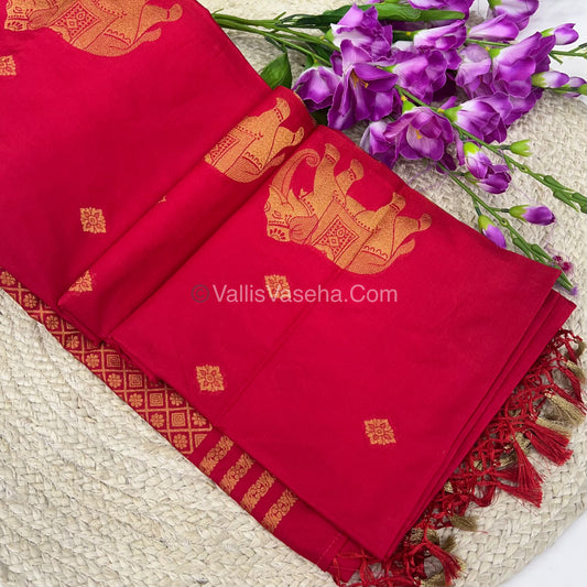 Mulberry Semi Silk - Peachish Red Shade - VVMSS001