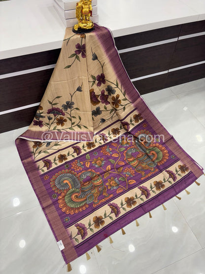 Art Silk / Semi Gicha Tussar Saree  - VVSGT003
