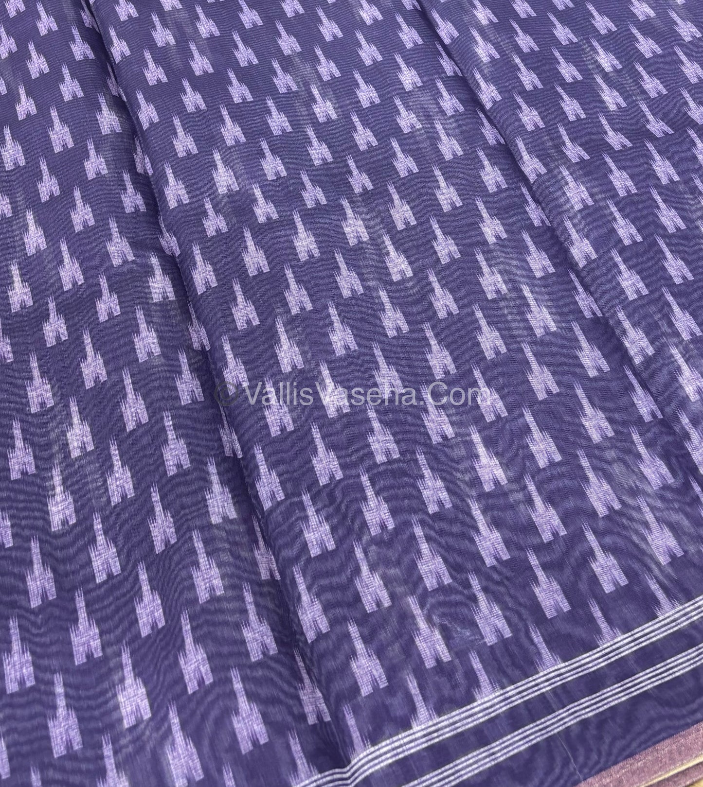 Semi Chanderi Saree - Blue Shade - VVSCS007