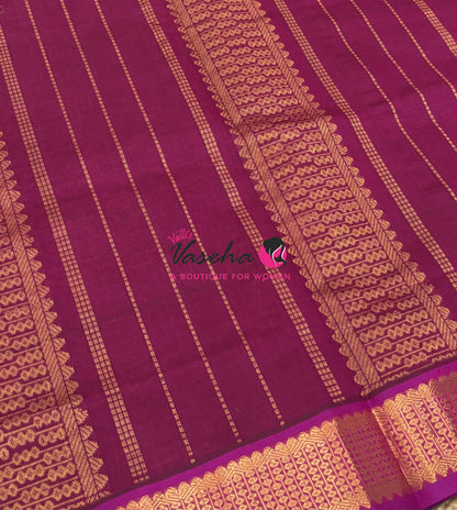 Semi Silk Cotton Saree - Checks Pattern - VVSSC019