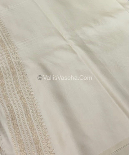 Semi Soft Silk - Border less - Cream Shade -VVSSS026