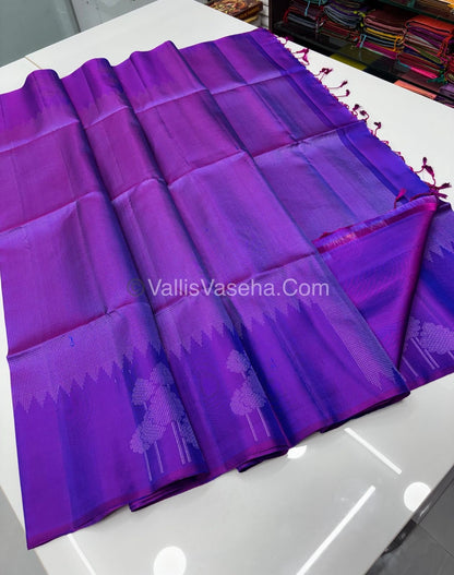 Pure Soft Silk Saree - Purplish Pink Shade - VVPSS060