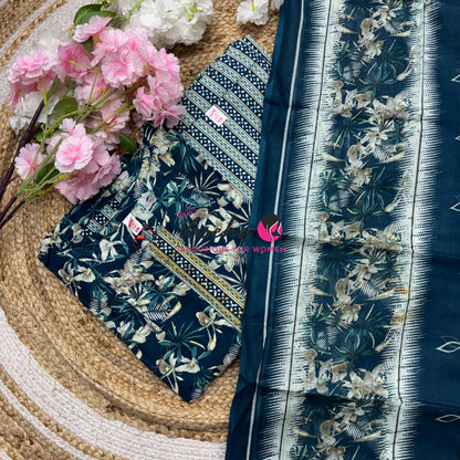 Ready Made - Anarkali - Salwar, Kameez & Duppatta(3pc)- Printed Cotton - VVAS011
