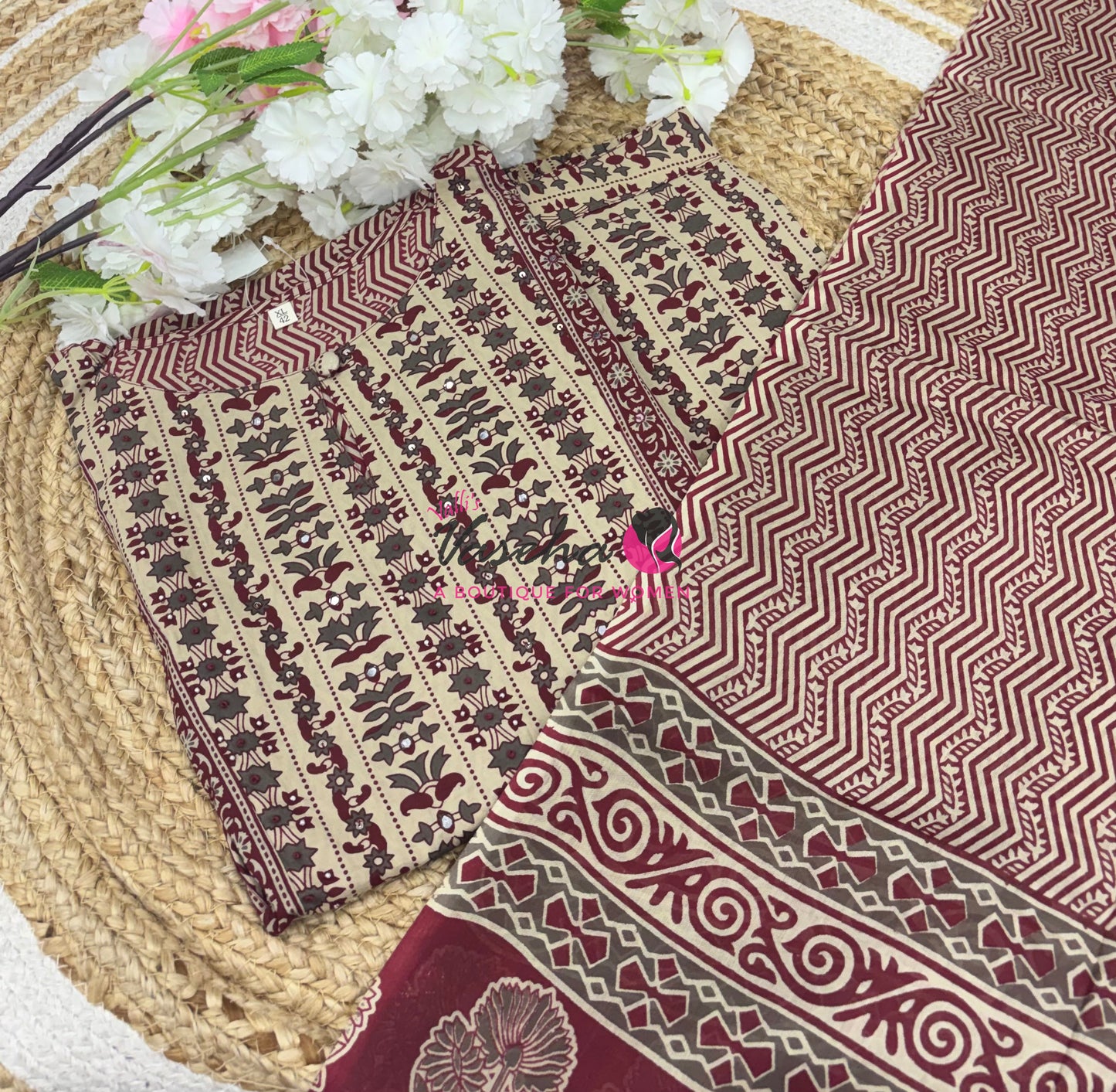 Ready Made | Straight Cut |Salwar, Kameez & Duppatta(3pc)|Cotton |VVRMS020